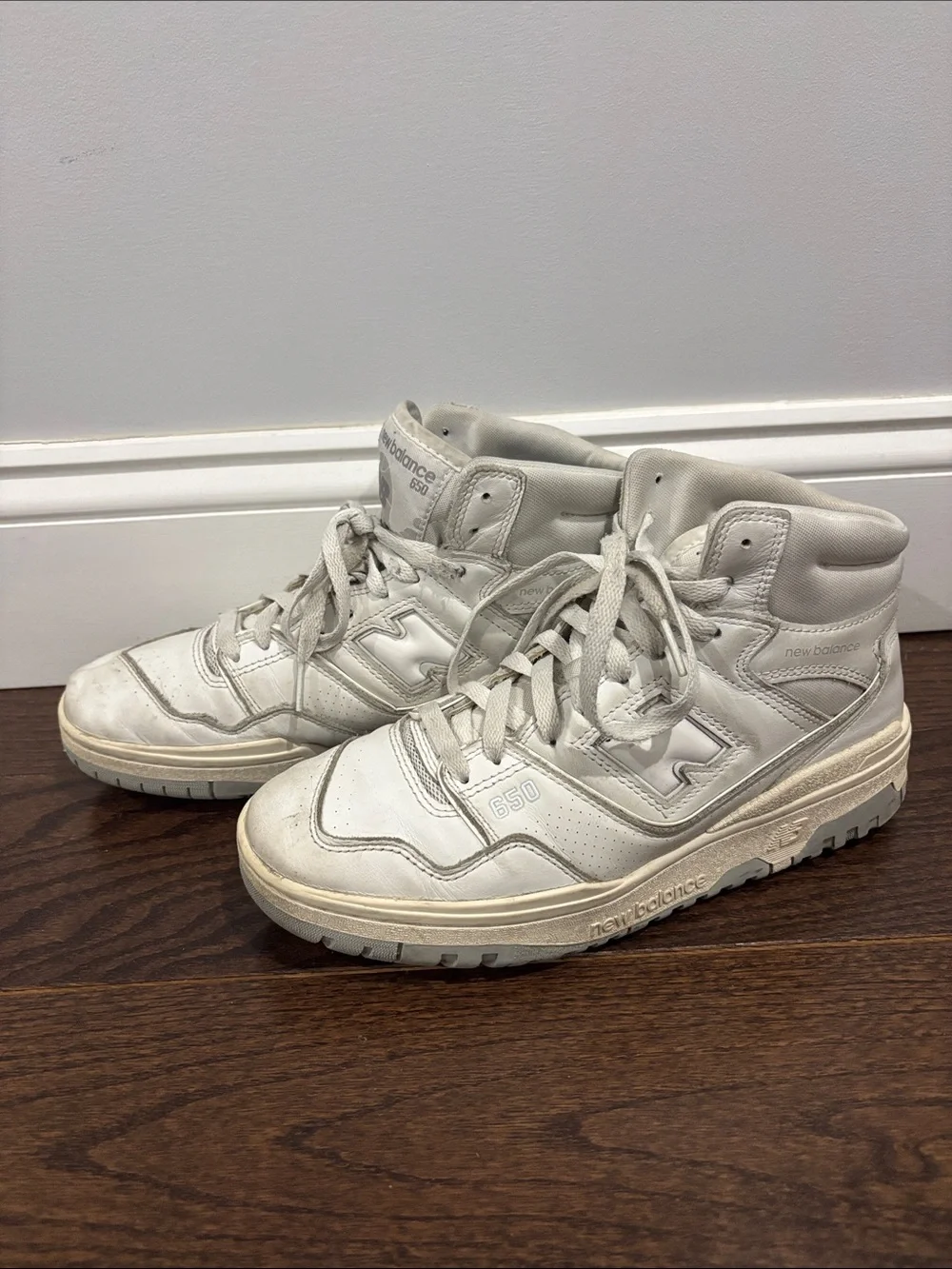 New Balance 650R Triple White Men’s High-Top Sneakers